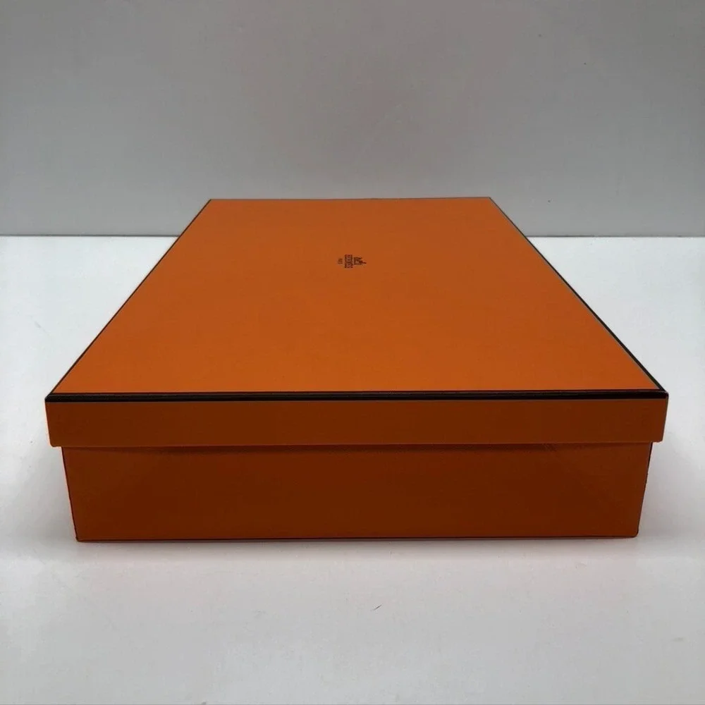 Authentic Hermes Orange Storage Gift Box Empty 15x9x2.5 Medium Rectangle